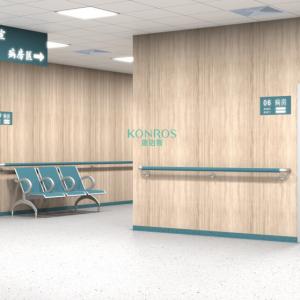 What color does hospital ward door commonly use?